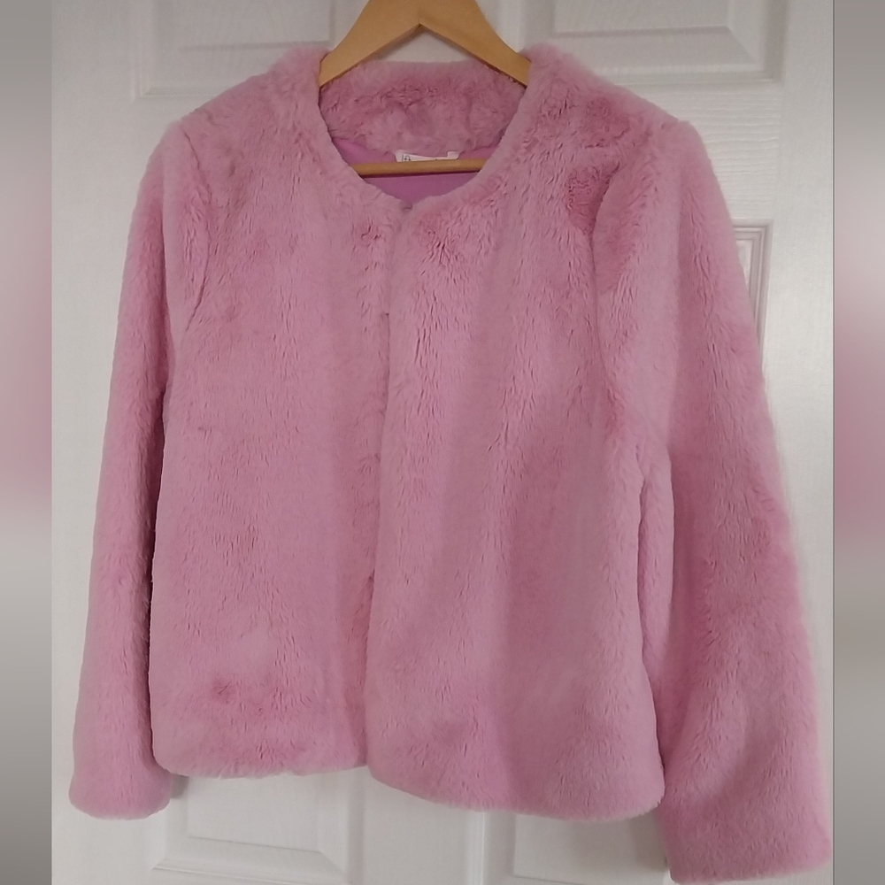 🪷Vibrant Pink Faux Fur Jacket